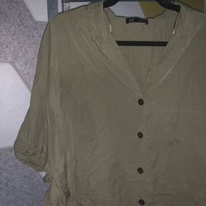 Zara Army Green Top